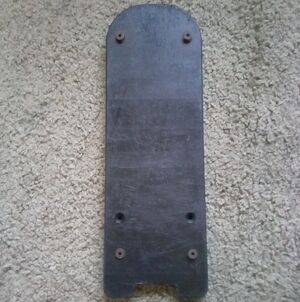 Black Hard Tire HDPE Skidplate for Goped Go-ped Scooters (Direct Fit for XPed)